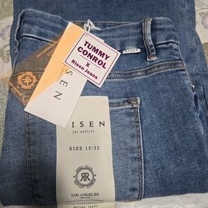 Risen High Rise Blue Jeans for Women